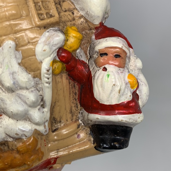 Vintage cottage Santa & elf Christmas tree ornament decoration - Picture 11 of 16
